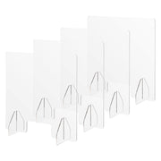 Sneeze Guards Desk Dividers 4-Panel 24"x24" Acrylic