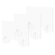 Sneeze Guards Desk Dividers 3-Panel 36"x24" Acrylic