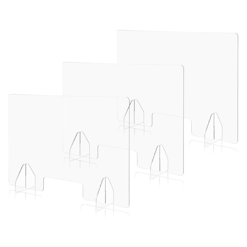 Sneeze Guards Desk Dividers 3-Panel 36