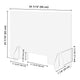 Sneeze Guards Desk Dividers 3-Panel 36"x24" Acrylic