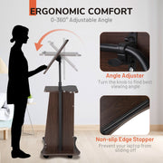 Adjustable Mobile Laptop Cart with Storage