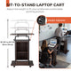 Adjustable Mobile Laptop Cart with Storage