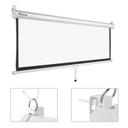 Instahibit Wall/Ceiling Mounted Pull Down Projector Screen 72" 4:3