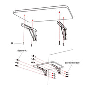 Computer Desk Folding Wall Mounted Desk 24"x16"