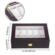 10-Slot Matte Finish Wood Watch Display Case