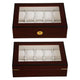 10-Slot Matte Finish Wood Watch Display Case