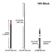 TheDisplayOutlet Aluminum Antenna Mast for Starlink, Car Dealership Events, 14ft Black Image