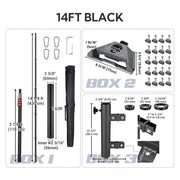 TheDisplayOutlet Aluminum Antenna Mast for Starlink Mini - Dish & Ladder Mounts, 14ft Black Image