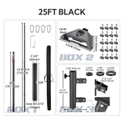 TheDisplayOutlet Aluminum Antenna Mast for Starlink Mini - Dish & Ladder Mounts, 25ft Black Image