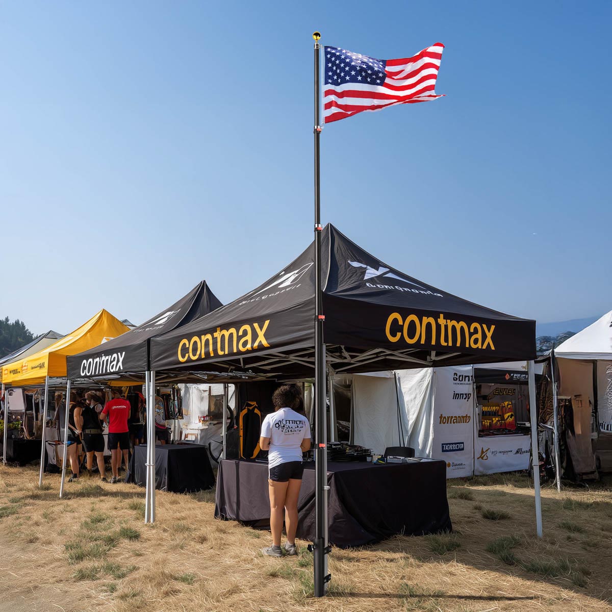 tent signage Metal Flag Canopy Mount Banner Display Sign Holder