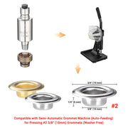 TheDisplayOutlet #2 Eyelet Press Dies for Semi-Auto Grommet Machines Image