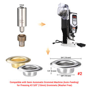 TheDisplayOutlet #2 Eyelet Press Dies for Automatic Grommet Machines Image