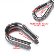 TheDisplayOutlet Stainless Steel Batting Cage Cable Thimble 50ct., M3 1/8in Image