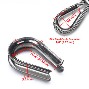 TheDisplayOutlet Stainless Steel Batting Cage Cable Thimble 50ct., M3 1/8in Image