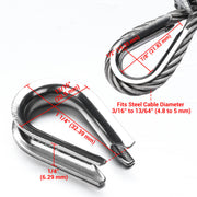 TheDisplayOutlet Stainless Steel Batting Cage Cable Thimble 50ct., M5 3/16in Image