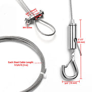 TheDisplayOutlet Inflatable Mirror Ball Stainless Steel Cable Hanging Kit Image