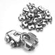 TheDisplayOutlet Stainless Steel Batting Cage Cable Clamps 18ct. Image