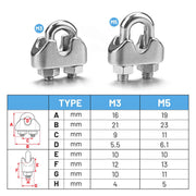 TheDisplayOutlet Stainless Steel Batting Cage Cable Clamps 18ct. Image