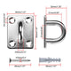 TheDisplayOutlet 304Stainless Steel Pad Eye Batting Cage Anchor Plate 6ct., M8 1/8in Image