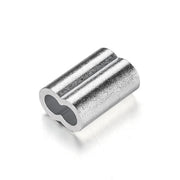 TheDisplayOutlet Aluminum Crimping Sleeve/Ferrule for 3/16" Batting Cage Cable 100ct. Image