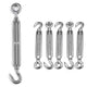 TheDisplayOutlet 6" M10 Stainless Hook-Eye Turnbuckles for 3/16" Batting Cage Cable 6ct. Image