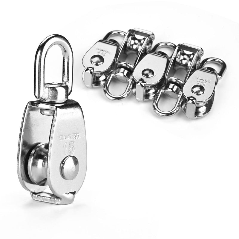 TheDisplayOutlet M15 Stainless Steel Batting Cage Pulley Block 6ct. Image