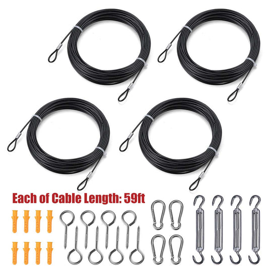 Stainless Steel Pad Eye Turnbuckle Carabiner, 8 Hardware Kit