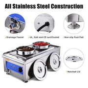 Stainless Steel Soup Warmer 14.8Qt 110V, 1200W