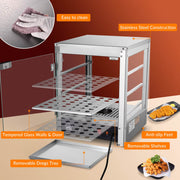Food Warmer Display Cabinet 3-Tier 15x15x20 (Dimmable Light)