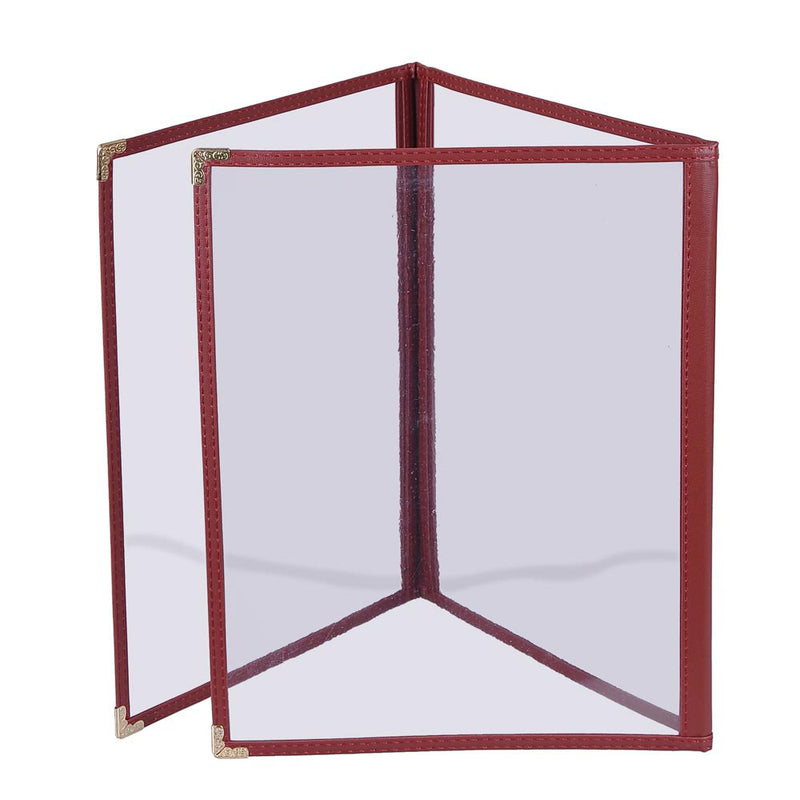 Wine Red Clear Menu Covers 8.5x14