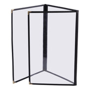 Clear Menu Covers 8.5x14 Black Menu Books