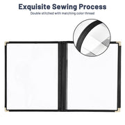 Clear Menu Covers 8.5x11 Black Menu Holder