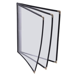 Black Clear Menu Covers 8.5x14