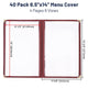 Clear Menu Covers 40ct/pk 8.5x14 4-Page 8-View