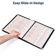 Clear Menu Covers 4ct/pk 8.5x11 4-Page 8-View