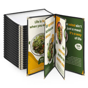 Black Clear Menu Covers 8.5x14