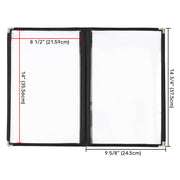 Black Clear Menu Covers 8.5x14