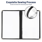 Black Clear Menu Covers 8.5x14