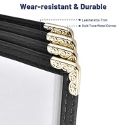 Black Clear Menu Covers 8.5x14