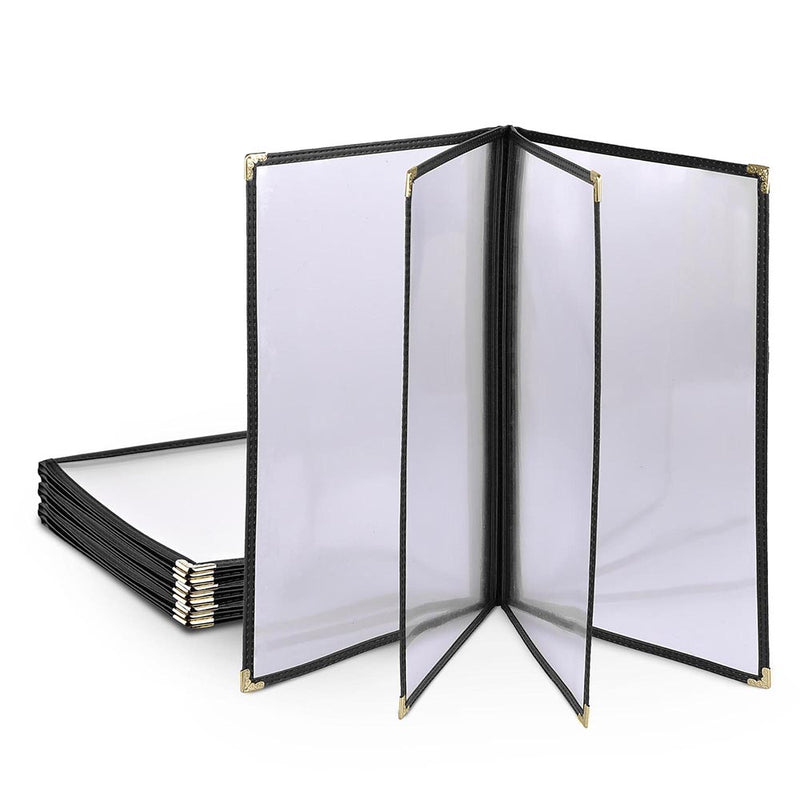 Clear Menu Covers 8.5x11 Black Menu Holder