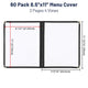 Clear Menu Covers 60ct/pk 8.5x11 2-Page 4-View