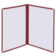 TheDisplayOutlet Wine Red Clear Menu Covers 8.5x11, Book Style 4-View 60ct/pk Image