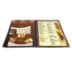 Clear Menu Covers 30ct/Pack 8.5x14 2-Page 4-View