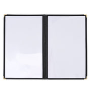 Black Clear Menu Covers 8.5x14
