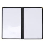 Black Clear Menu Covers 8.5x14