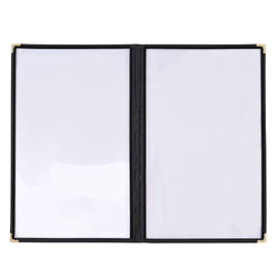 Black Clear Menu Covers 8.5x14