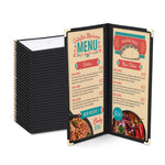 Clear Menu Covers 30ct/Pack 4.25x11 2-Page 4-View