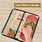 Clear Menu Covers 30ct/Pack 4.25x11 2-Page 4-View