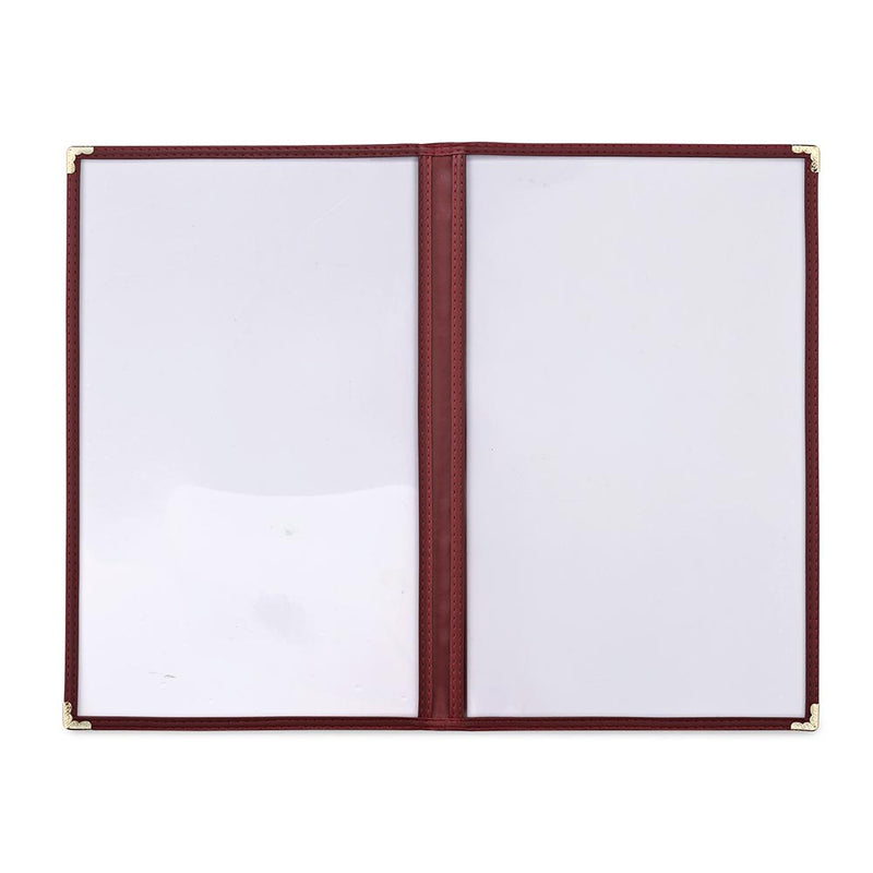 Wine Red Clear Menu Covers 8.5x14