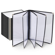 Clear Menu Covers 8.5x11 Black Menu Holder